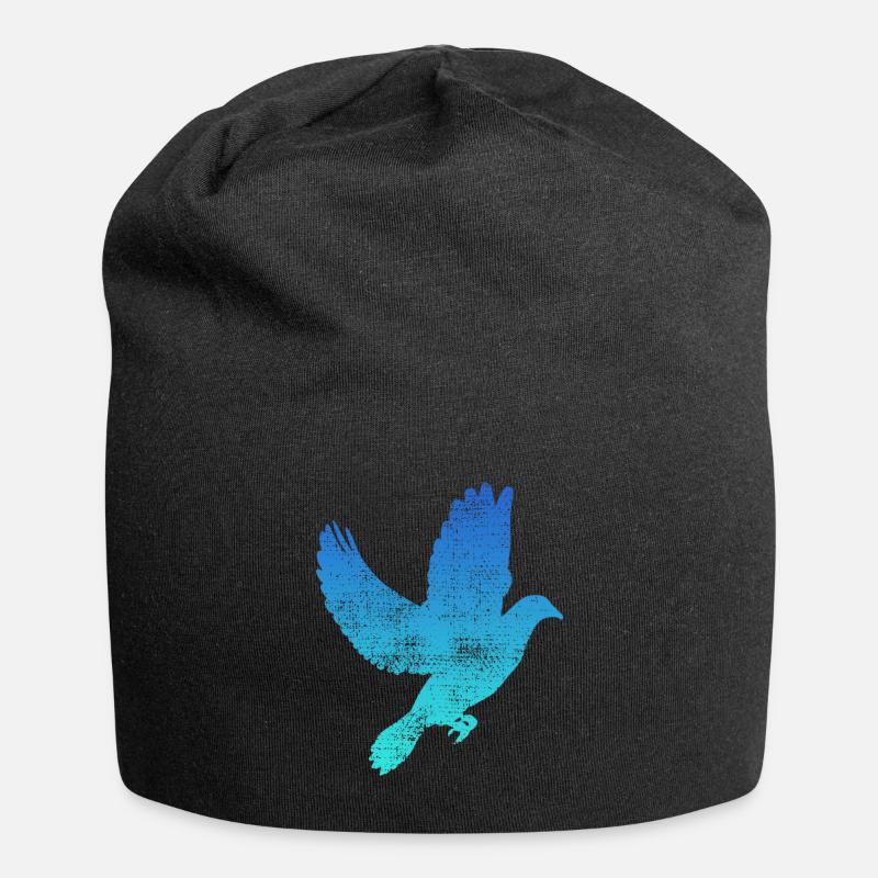 Taube Vogel Taube - Jersey-Beanie - Schwarz
