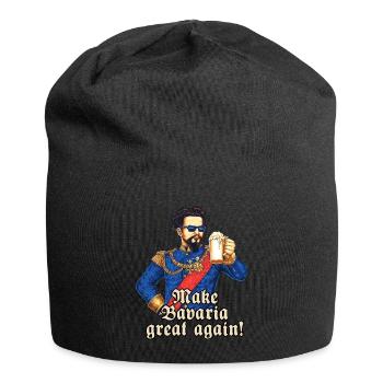 Make Bavaria great again - blauer König Ludwig - Jersey-Beanie - Schwarz - Vorne