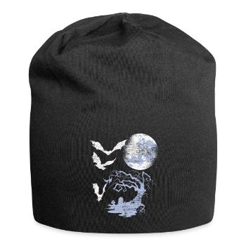 Bat Moon - Jersey Beanie - black - Front
