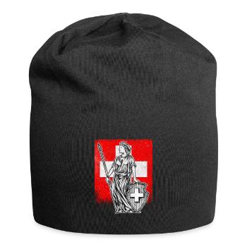 Suisse Helvetia Patriot Swiss Cross Gift - Bonnet en jersey - noir - Devant