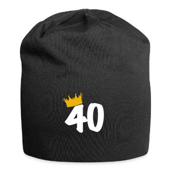 40 anniversaire roi Reine Quarante Bday Birthday - Bonnet en jersey - noir - Devant