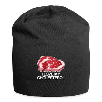 Cholesterol Carnivore Ketogenic Diet Gift - Jersey Beanie - black - Front