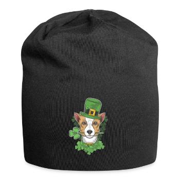 Irish Dog | Sweet dog St. Patrick's Day - Jersey Beanie - black - Front