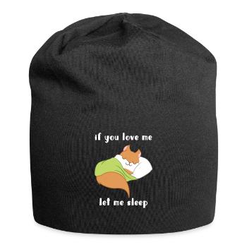 Eichhörnchen - Schlafen - Eichkätzchen - Geschenk - Jersey-Beanie - Schwarz - Vorne