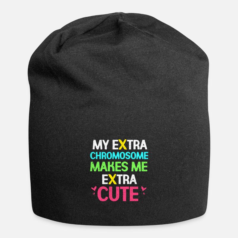 Down syndrome - Jersey Beanie - black
