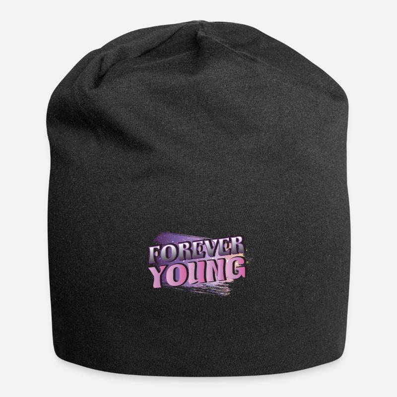 Forever young, who does not know the wish - Jersey Beanie - black