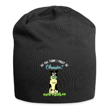Border Collie Idée cadeau pour les propriétaires de chiens - Bonnet en jersey - noir - Devant