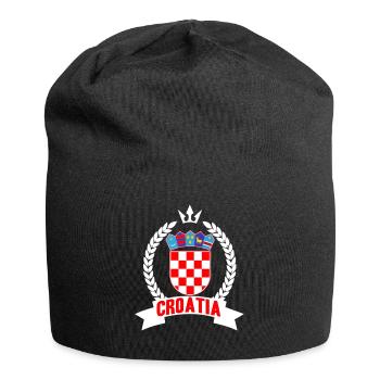 Kroatien Hrvatska Croatia Fan - Jersey Beanie - black - Front