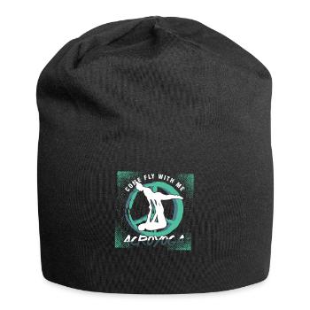 Bronntanas Dearadh Bileoga Acroyoga - Jersey Beanie - black - Front