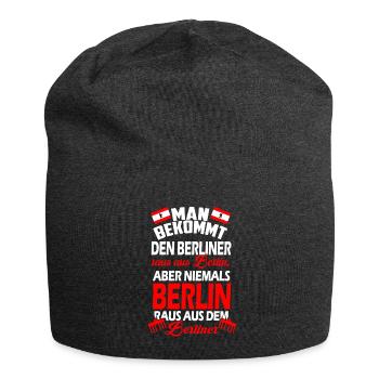 Der Berliner aus Berlin - Jersey-Beanie - Anthrazit - Vorne