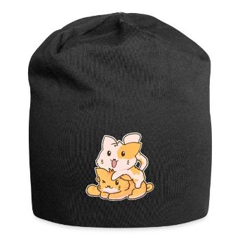 Kawaii Anime Japan Japanische Katze Niedlich - Jersey-Beanie - Schwarz - Vorne