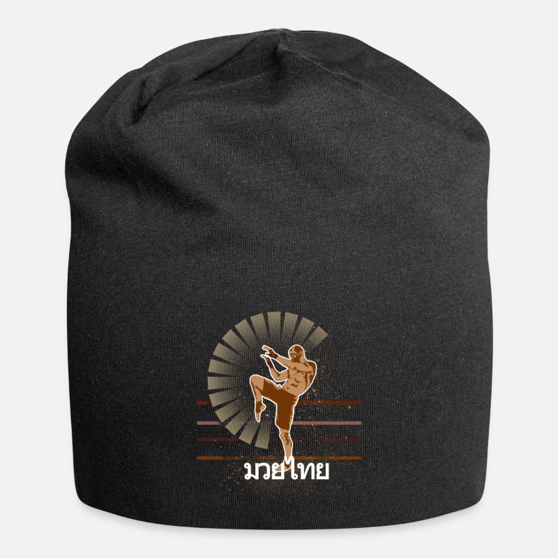 Muay Thai - Jersey-Beanie - Schwarz