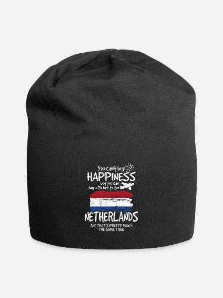 Niederlande - Jersey-Beanie - Schwarz