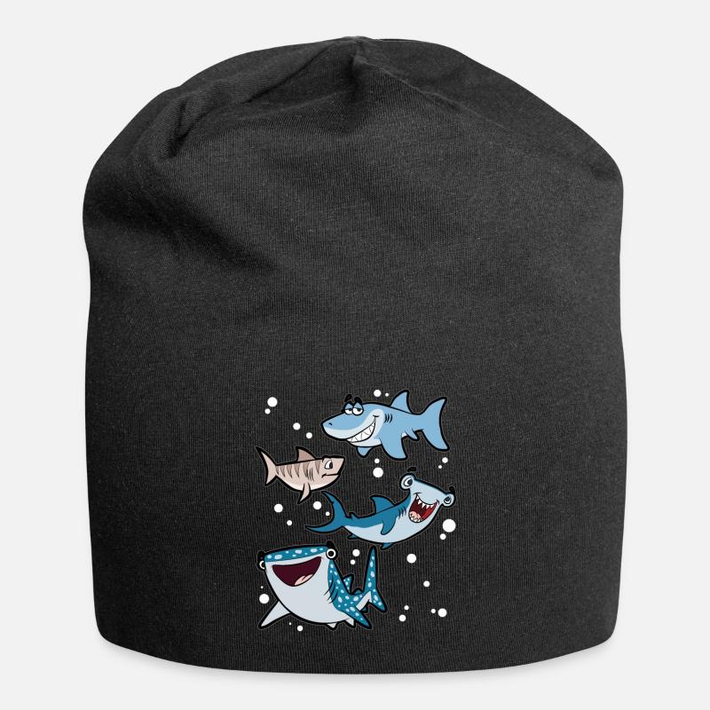 Hammerhai requin blanc requin requin requin - Bonnet en jersey - noir