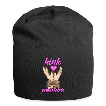 KINK POSITIVE BDSM Bondage fesseln versaut fetisch - Jersey-Beanie - Schwarz - Vorne