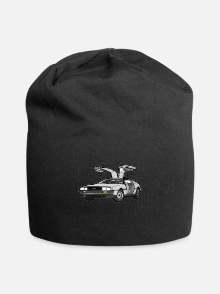 DeLorean Oldtimer Youngtimer Klassiker Auto - Jersey-Beanie - Schwarz