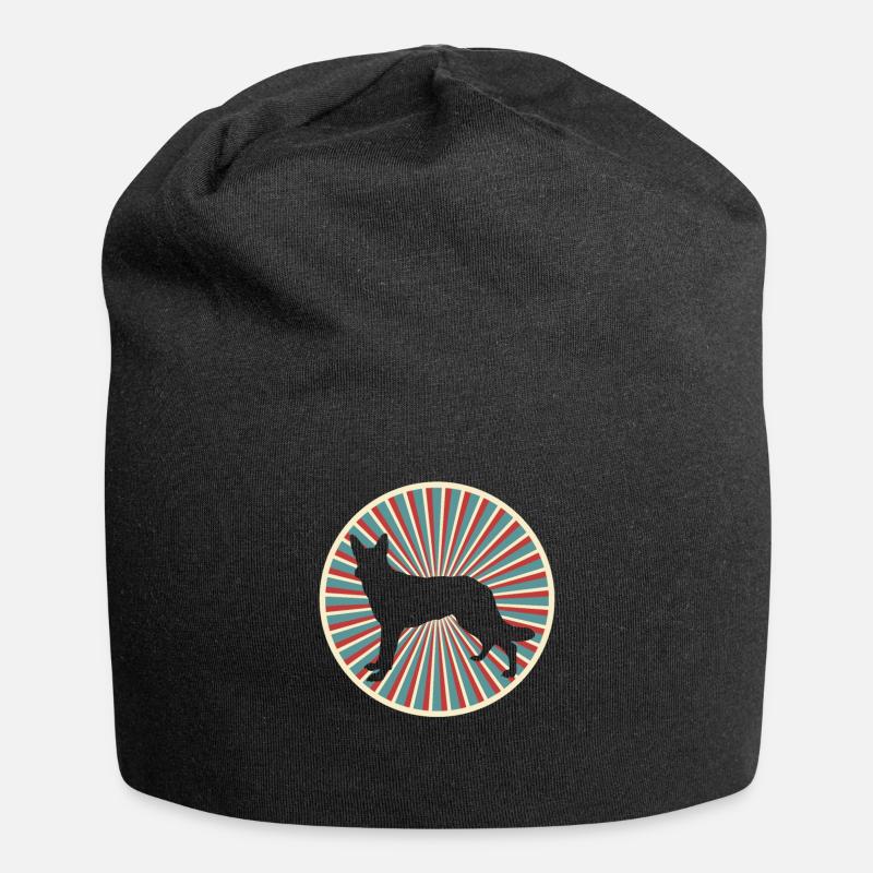 Deutscher Schäferhund - Jersey-Beanie - Schwarz