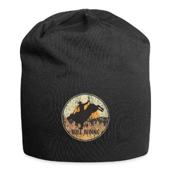 Bullenreiten - Jersey-Beanie - Schwarz - Vorne