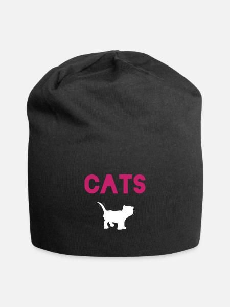 Idée cadeau pour l’amoureux des chats - Bonnet en jersey - noir
