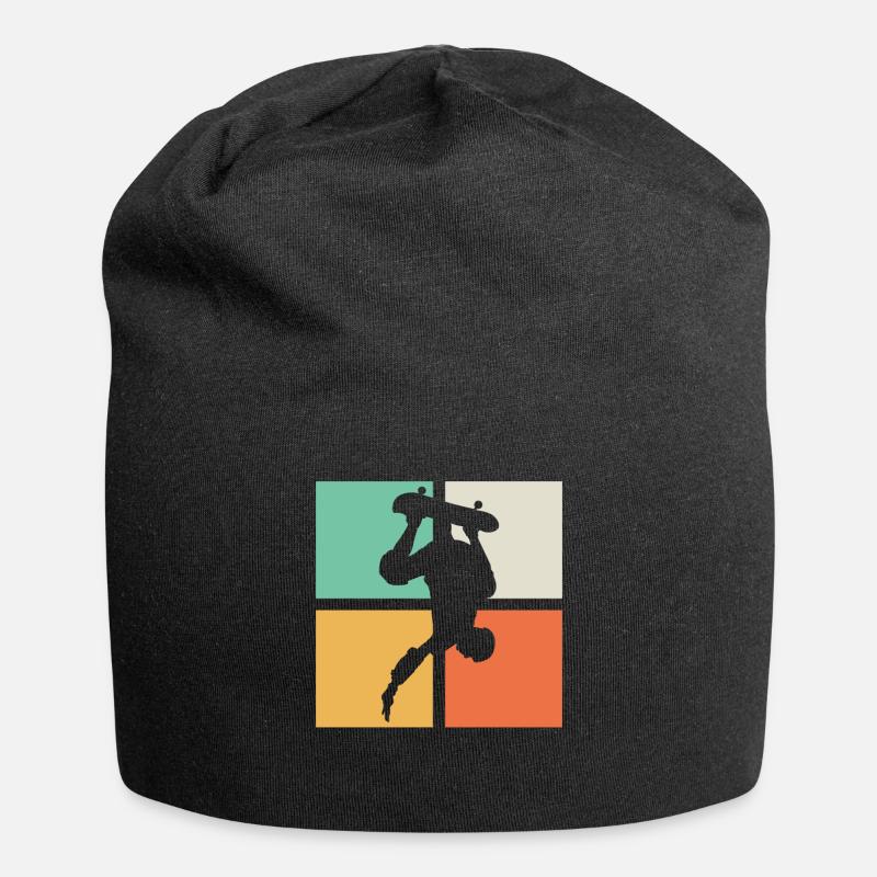 Skateboarder Skateboard Skate - Jersey Beanie - black