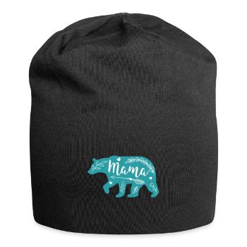 Mama Bear Mom Mum Mutter Tag Muttertag Geschenk - Jersey-Beanie - Schwarz - Vorne