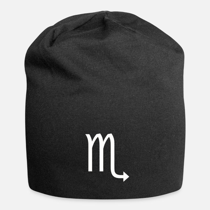 Sternzeichen Skorpion - Jersey-Beanie - Schwarz