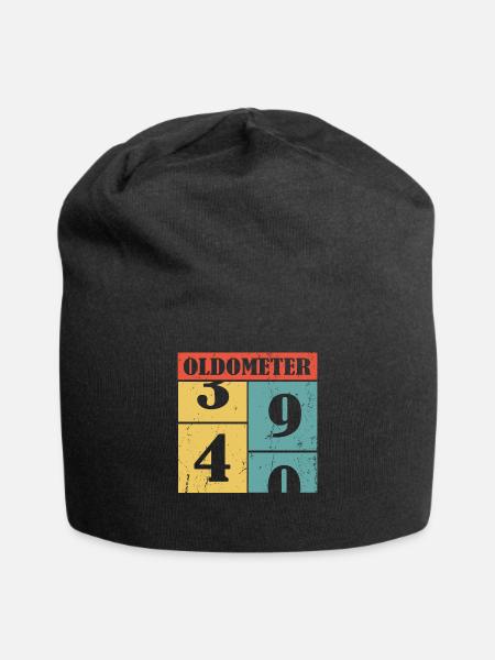 40 vierzig vierzigster Geburtstag oldometer - Shir - Jersey-Beanie - Schwarz