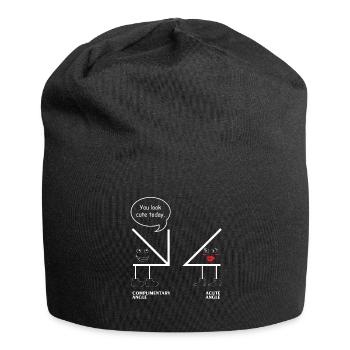 Mathématiques cours de t-shirt école angle maths blague - Bonnet en jersey - noir - Devant
