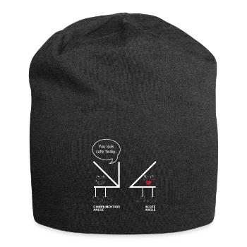 Mathematik Lehrer Shirt Schule Winkel Mathe Witz - Jersey-Beanie - Anthrazit - Vorne