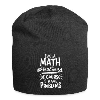 Math Teacher - Jersey Beanie - charcoal grey - Front