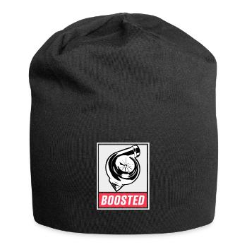 BOOSTED Turbocharger Boost Pressure Turbo Engine Gift - Jersey Beanie - black - Front