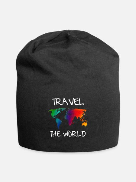 Travel The World - Jersey-Beanie - Schwarz