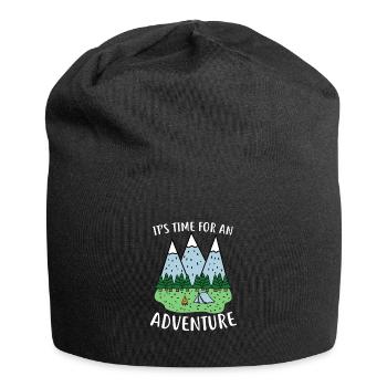 C'est l'heure du cadeau de camping-cariste - Bonnet en jersey - noir - Devant
