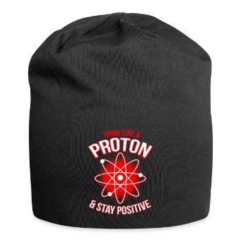 Physik Chemie Proton Bleib Positiv Geschenk - Jersey-Beanie - Schwarz - Vorne