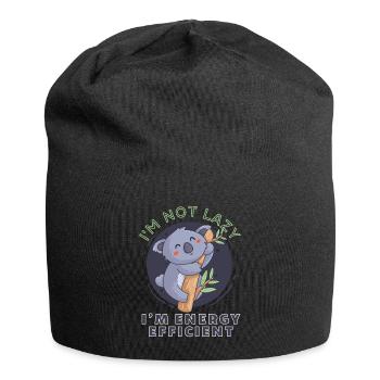 Koala I'm Not Lazy I'm Energy Efficient - Jersey Beanie - black - Front