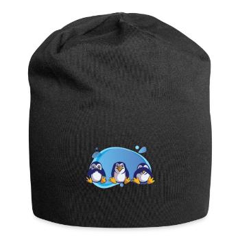 pinguin - Jersey-Beanie - Schwarz - Vorne