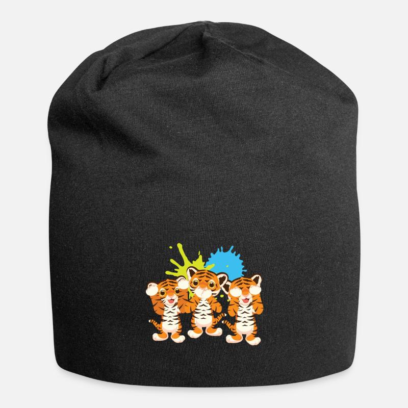 tiger - Jersey-Beanie - Schwarz