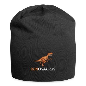Laufen Dinosaurier Geschenk Dino lustig - Jersey-Beanie - Schwarz - Vorne