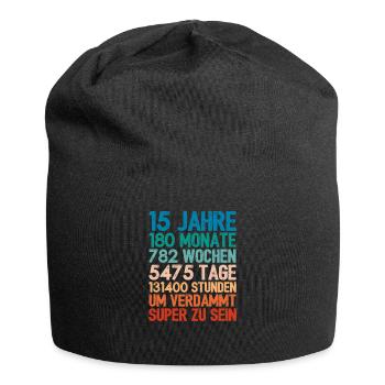 Cadeau d’anniversaire Pour 15 ans 15 ans - Bonnet en jersey - noir - Devant