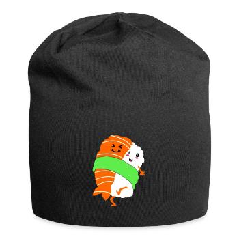 Sushi Go Rice Japan Tokyo Miso Nigiri Maki Udon - Jersey Beanie - black - Front