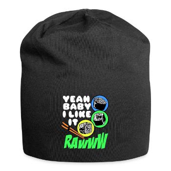 Sushi Go Rice Japan Tokyo Miso Nigiri Maki Udon - Jersey Beanie - black - Front