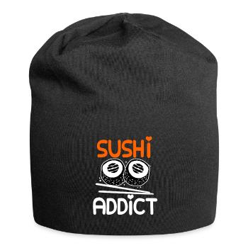 Sushi Go Rice Japan Tokyo Miso Nigiri Maki Udon - Jersey Beanie - black - Front