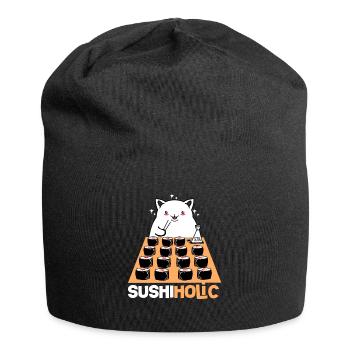 Sushi Go Rice Japan Tokyo Miso Nigiri Maki Udon - Jersey Beanie - black - Front