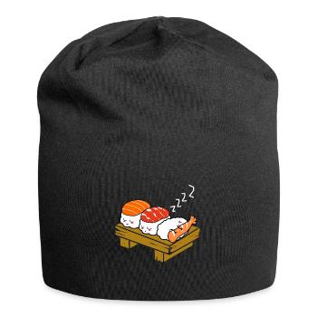 Sushi Go Rice Japan Tokyo Miso Nigiri Maki Udon - Jersey Beanie - black - Front