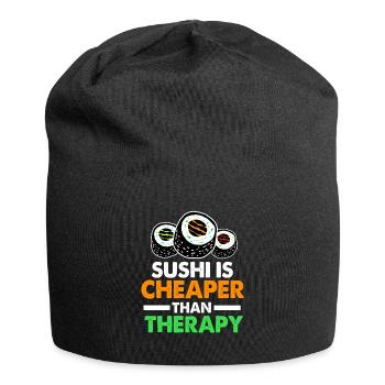 Sushi Go Rice Japan Tokyo Miso Nigiri Maki Udon - Jersey Beanie - black - Front