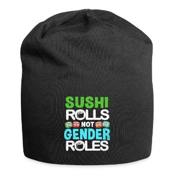 Sushi Go Rice Japan Tokyo Miso Nigiri Maki Udon - Jersey Beanie - black - Front