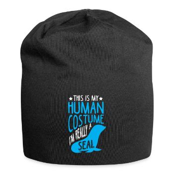 Funny Seal Zoo Animal Seal Saying Costume - Jersey Beanie - black - Front
