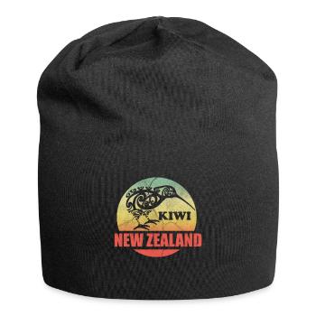 Kiwi New Zealand Cercle - Cadeau - Bonnet en jersey - noir - Devant