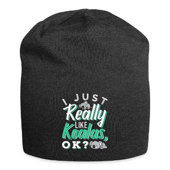 I Just Really Like Koalas, Ok? - Jersey Beanie - charcoal grey - Front