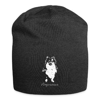 Zwergspitz Pomeranian - Jersey-Beanie - Anthrazit - Vorne